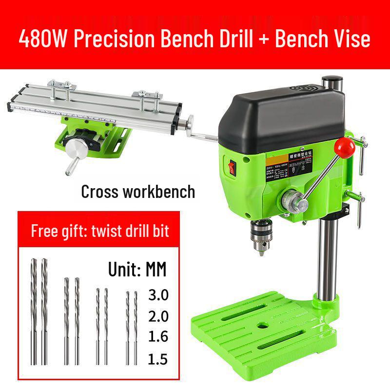 Compact 220V Multi-Functional Bench Drill & Lathe Machine