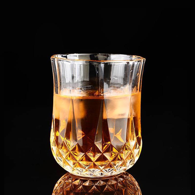 Drinkware Wine Glasses Aesthetic Cups Diamond Sculpture Tumblers Juice Glass Transparent Coffee and Tea Tableware Elegant Glass