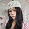 Ricygvm Summer Berets For Women Straw Hat Hollow Breathable Octagonal Cap Fashion Girls Artist Painter Caps Solid Color Bonnet