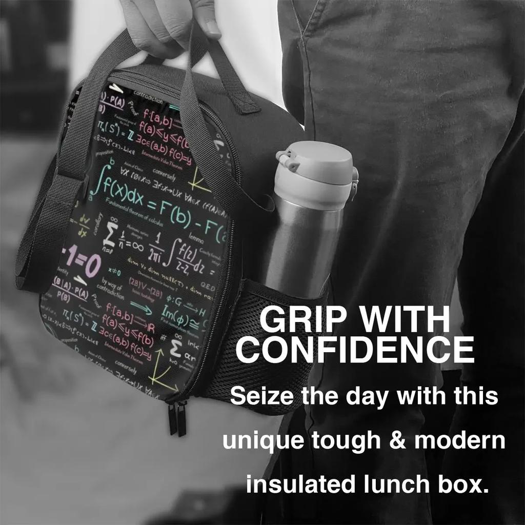 Geantă de prânz izolată Pure Maths Nerd pentru picnic în aer liber, Fizică, Știință, Cooler etanș, Cutie de prânz termică, Femei, Copii
