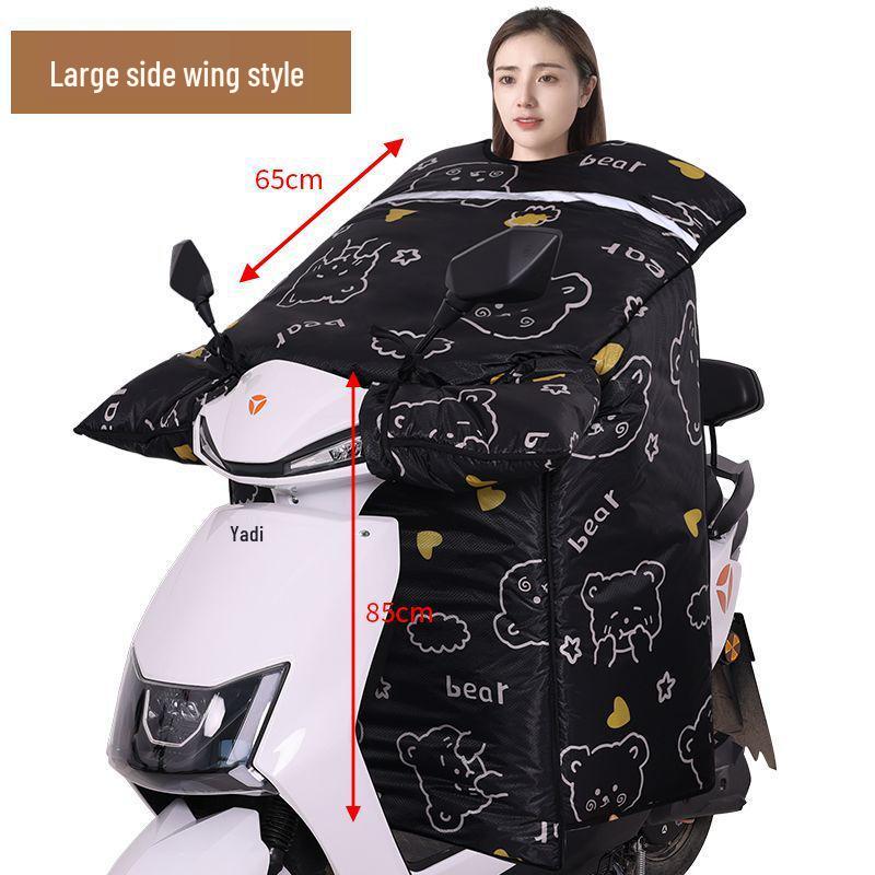 

Extra Large Waterproof Fleece-Lined Windshield Quilt for Electric Tricycles & Motorcycles