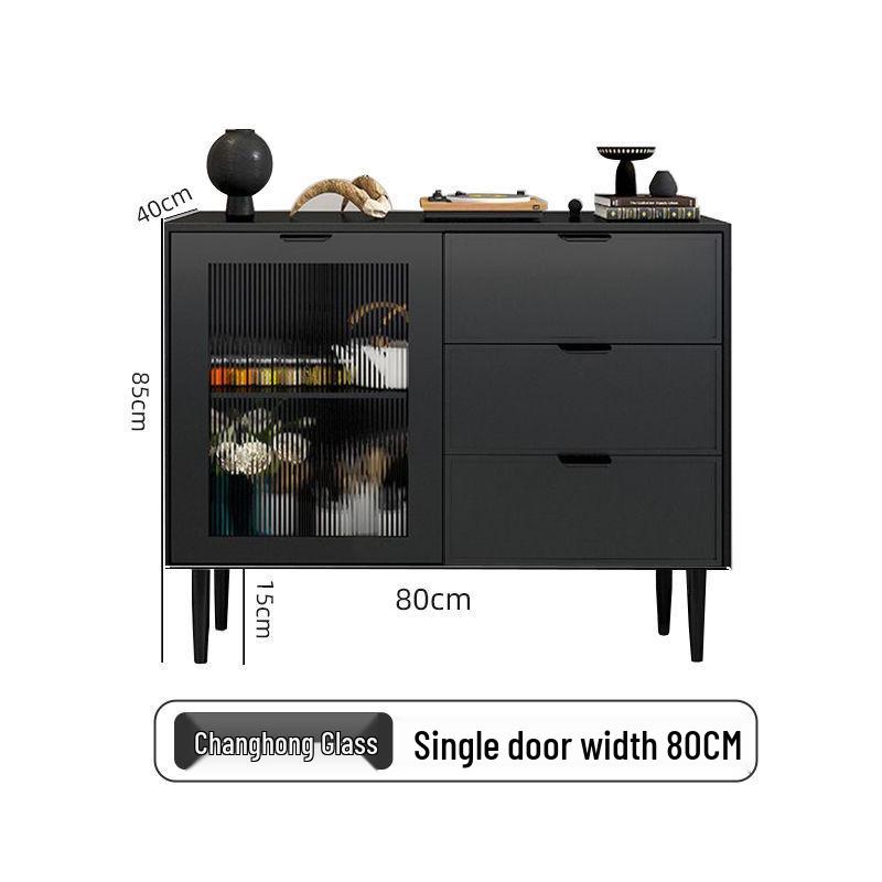 Lux Sliding Door Sideboard Cabinet: Living Room & Kitchen Storage with Drawers