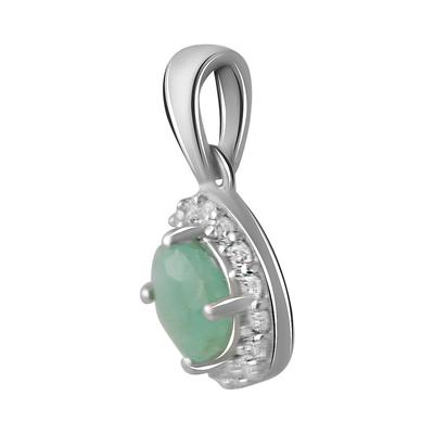 Silver Pendant with Emerald 0.644ct (2042327)