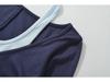 American Spicy Girl Colorblock Twisted Long Sleeve Contrast Halter Shirt - Women's Spring/Autumn Slim Fit 