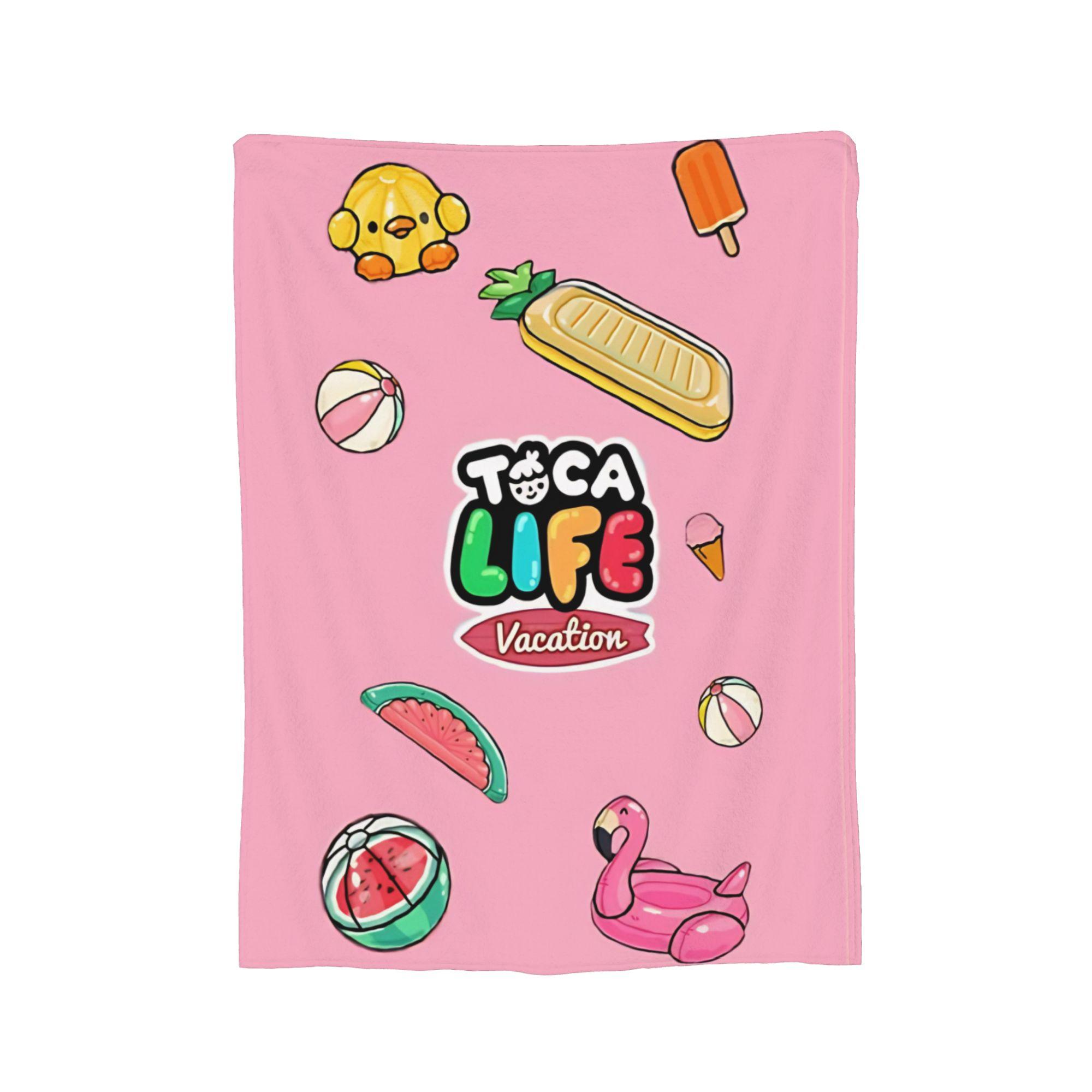 

Toca boca life world Плюшеві пледи з коралового флісу Пледи для ліжка, подорожей, тепла спальня, ковдра, 30x40in