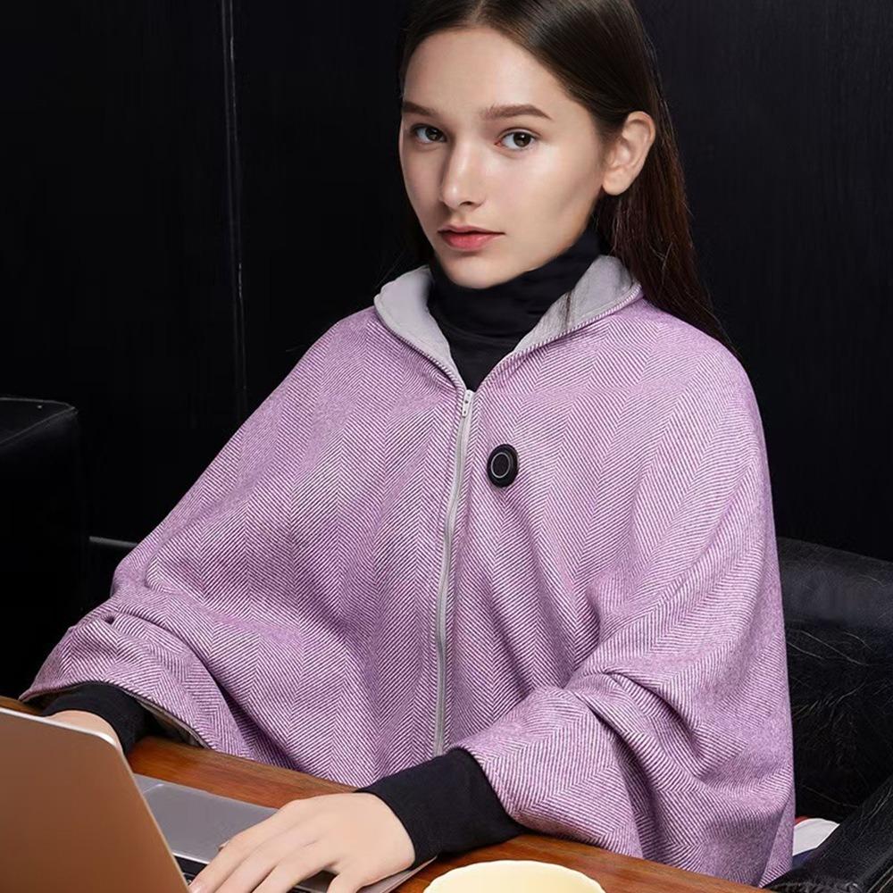 3 Heating Levels Warm Shawl Washable Heating Lap Blanket USB Electric Heated Blanket Winter