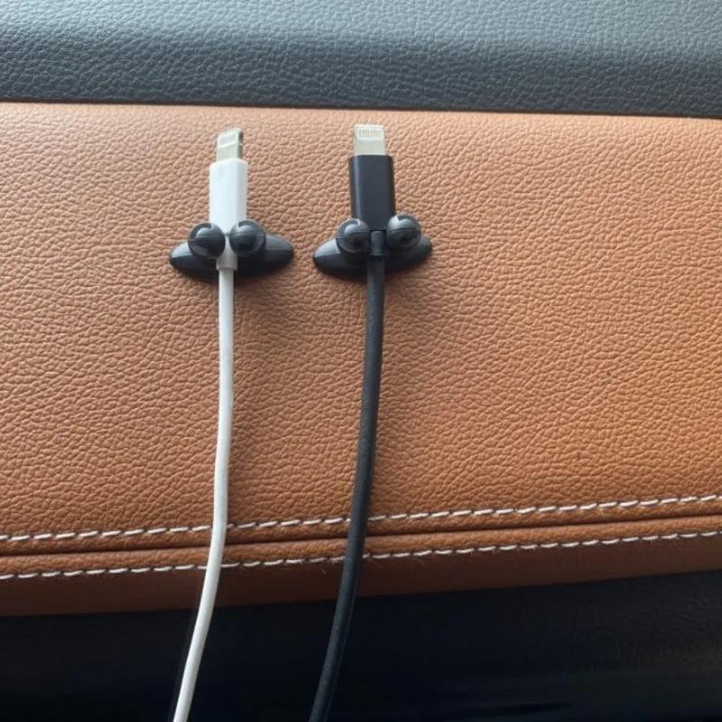 Sticky on Dashboard Cable Manager for Car Home Office Mobile Phone Charger Cable Line Organizer Clasp Clamp Self Adhesive Holder