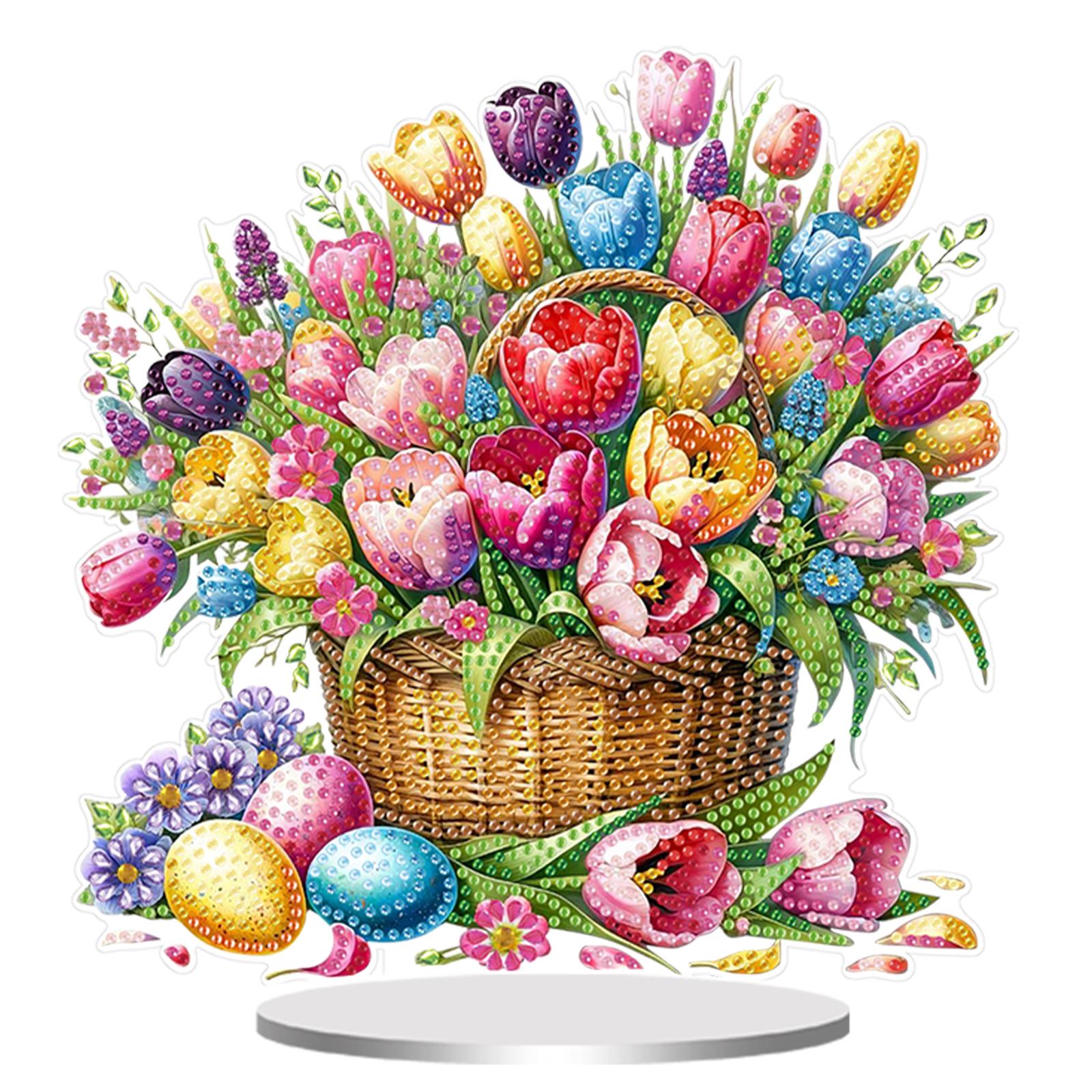 

DIY 2D Flat Acrylic Desktop Diamond Art Kits Special-Shaped Drill 5D DIY Diamond Art Tabletop Decorations for Adults Beginner