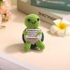 Hand Crocheted Turtle Plush Toy 10cm*7cm Emotional Support Stuffed Animal Office Desk Decor Stress Relief Gift