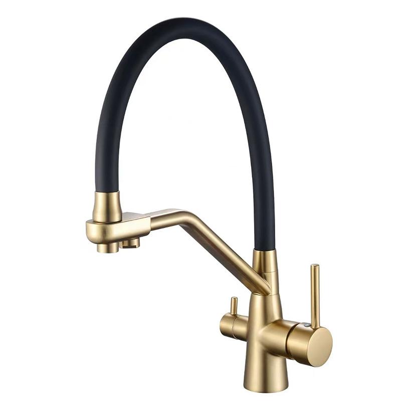 360 Rotate 3-in-1 Kitchen Sink Faucet Water Filter Tap Purification Mixer for Hot Cold and Purified Drinking Water