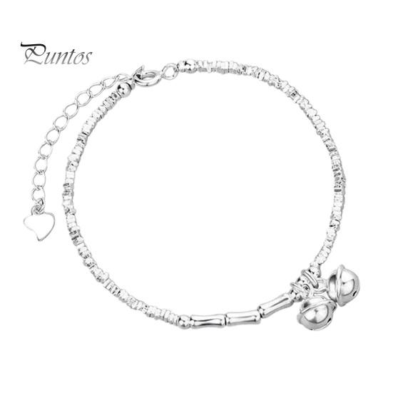 

Женский браслет на щиколотку с подвеской в виде колокольчика, пляжный браслет на щиколотку, регулируемая удлинительная цепочка, тонкая работа, ювелирные изделия для ног серебряный