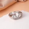 Women's Classic V-Shaped Diamond Ring: Adjustable, Simple, High-End, Micro-Paved Zirconia, Colorfast.