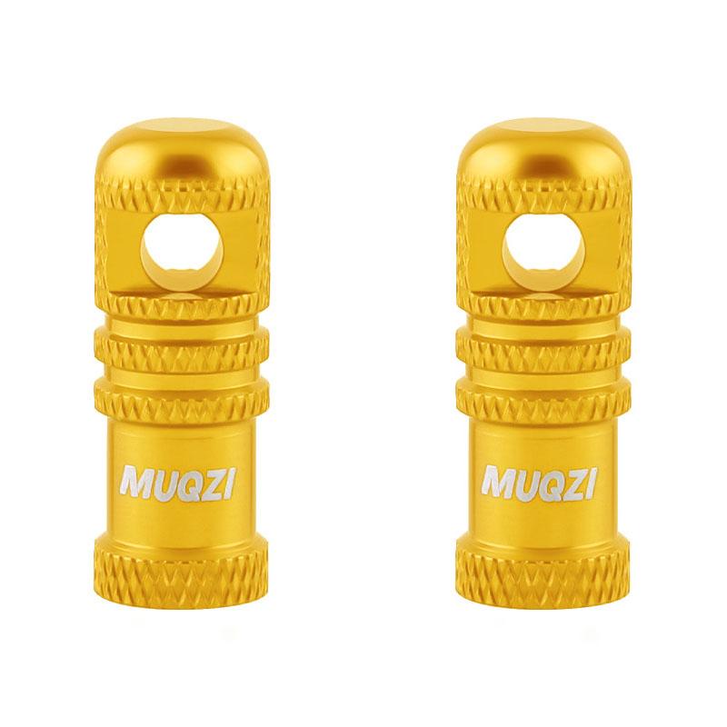 2 Stück Fahrradventilkappe mit Ventilkernentfernungsfunktion Tragbare Aluminiumlegierung Fahrrad Tubeless-Reifenventil Schaftkappe MTB Zubehör