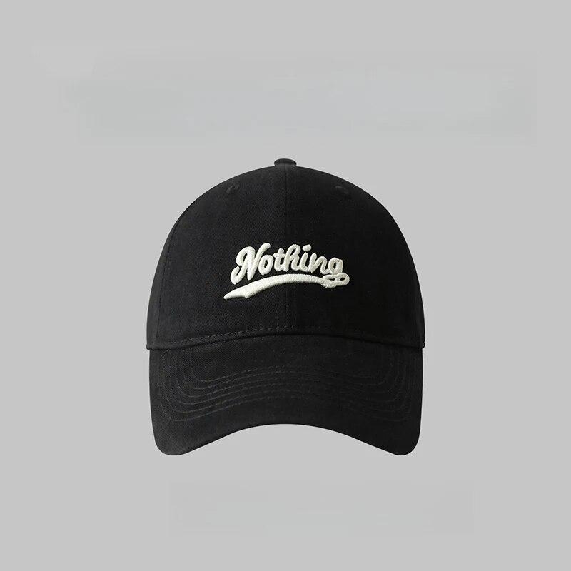 

Бейсболка унісекс з вишитою літерою для чоловіків, жінок, капелюх із захистом від сонця на відкритому повітрі, суцільний колір, регульовані гострі капелюхи adjustable чорний