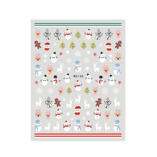 Wykwintne naszywki na paznokcie Wzory świąteczne Różne style Zrób to sam