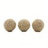 3pcs natural hemp ball box and chasing toy indoor cat products handmade cat ball, pet hemp rope ba