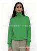 2025 European & American High Neck Solid Color Loose Knit Sweater - Women's Autumn/Winter Fashion