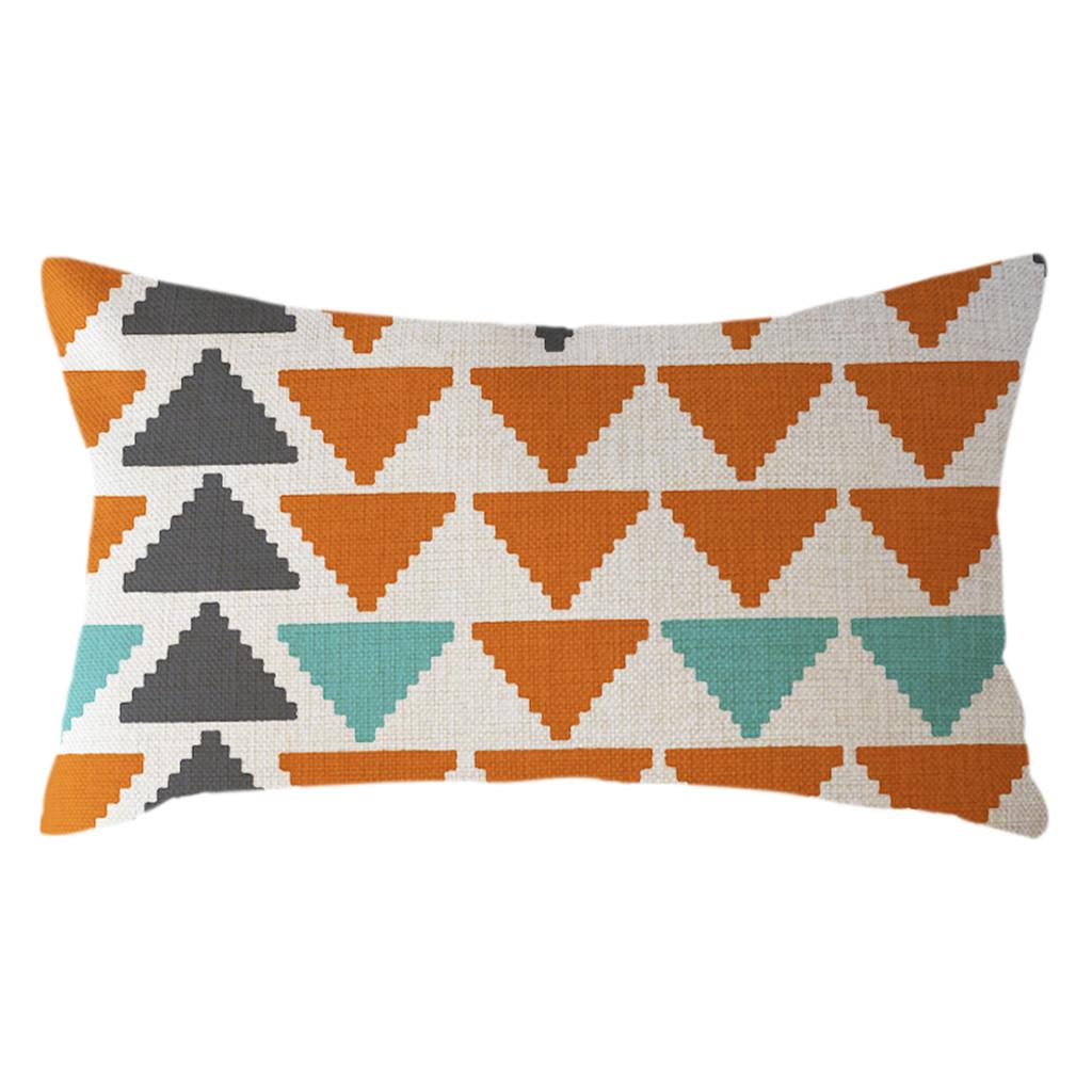 Decor Cushion Home Geometric Linen 30x50cm Cover Case Pillow Case 4 Pillows Standard Size Fast Shipping