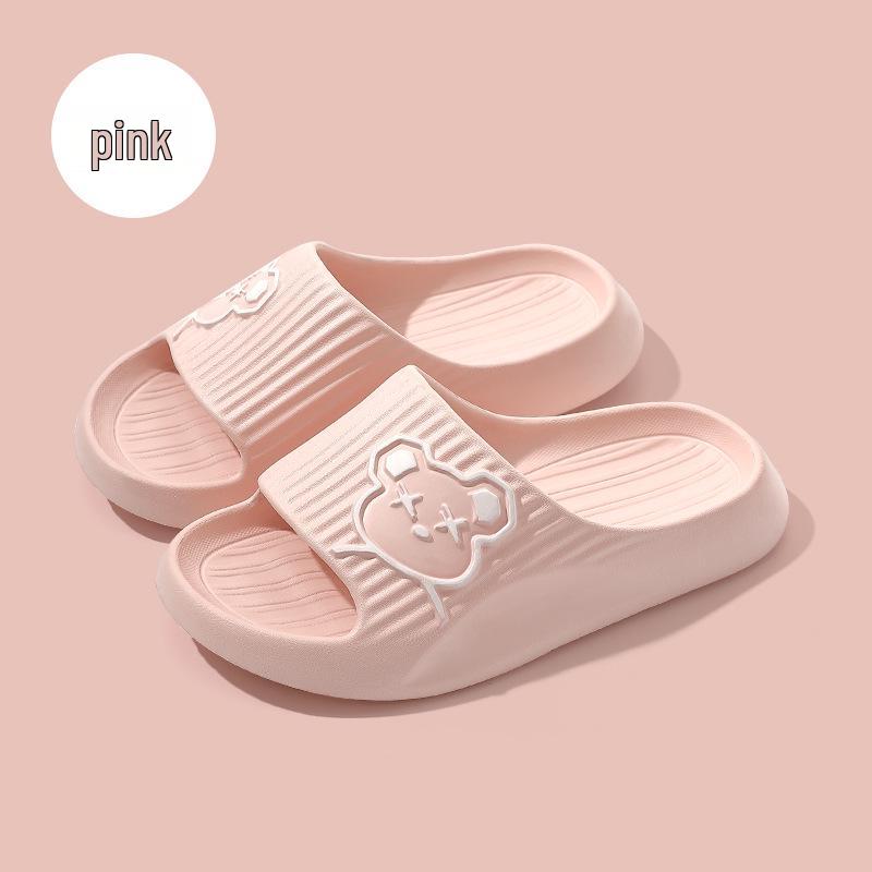 

Children s Cartoon Bear Summer Slippers: Cute, Cool Design for Boys and Girls. 22cm розовый