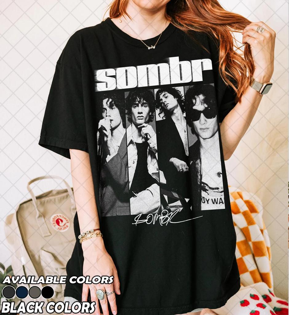 Retro 90s Sombr TShirt Sombr World Tour Music Fan Bootleg Tee TShirt Gift for Women and Unisex