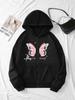 Women's Spring and Autumn Butterfly Print Fashion Zipper Sweatshirt