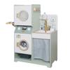 Machine à laver enfant en bois - GINGER HOME - 3 en 1 lave/sèche/évier - Tambour rotatif - Bois écologique