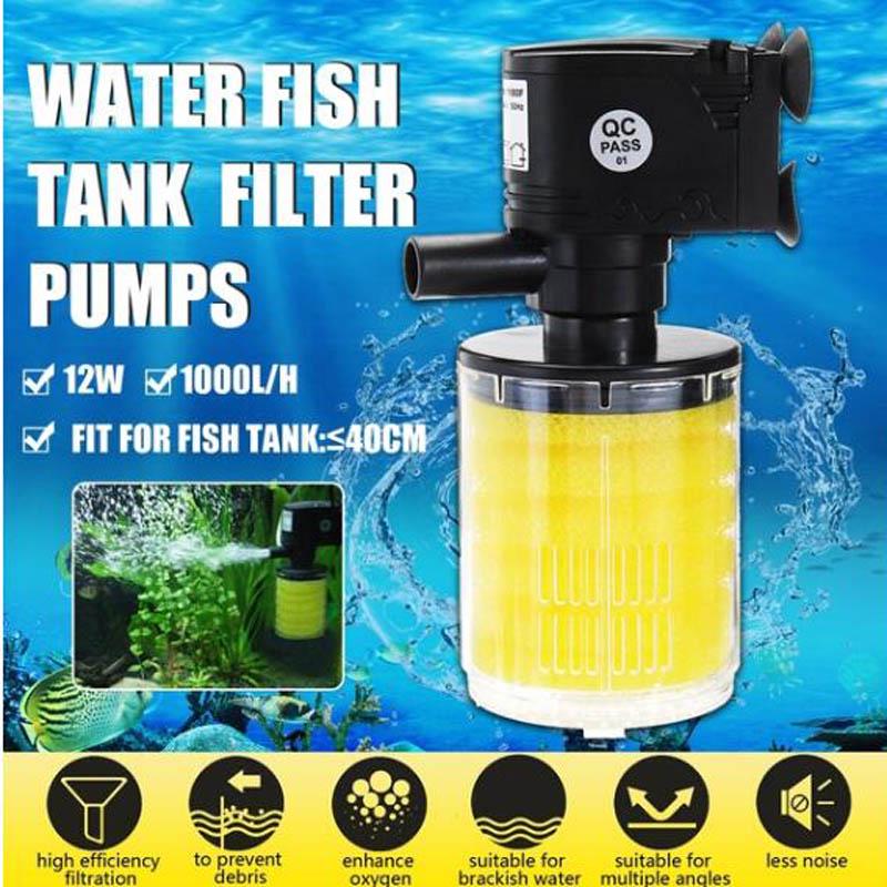 Submersible Aquarium Internal Pump /& Filter Filtration Fish Tank 1000L//H-2800L//H