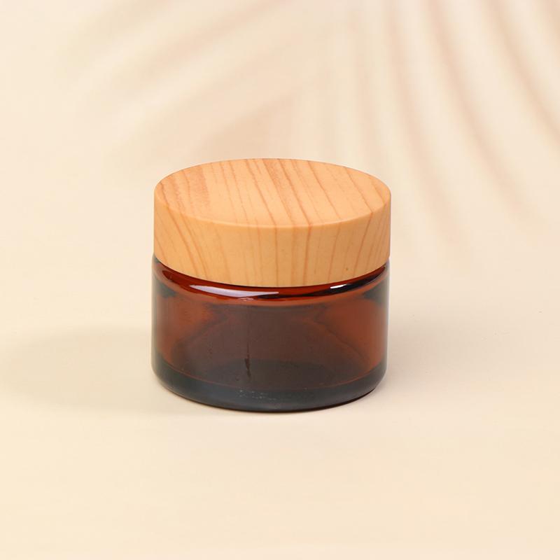 5/10/15/20/30/50/60/100G Dark Tan Cream Bottle Glass Separate Bottle Face Cream Eye Cream Box Travel Empty Cosmetic Container