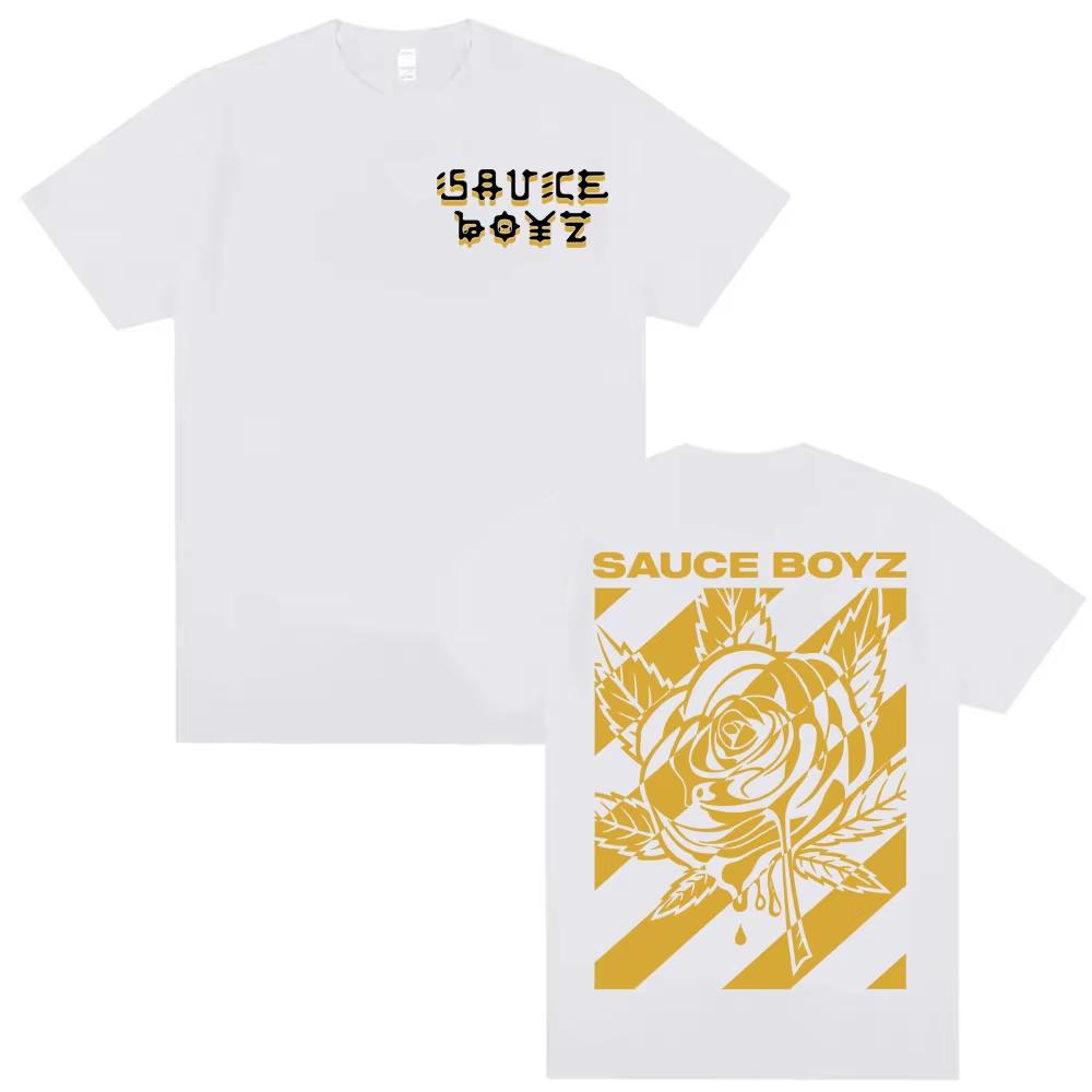 Rapper Eladio Carrion Sauce Boyz Album Print T Shirts Men Women pure Cotton T Shirt Streetwear summer Fashion Vintage Gothic Top