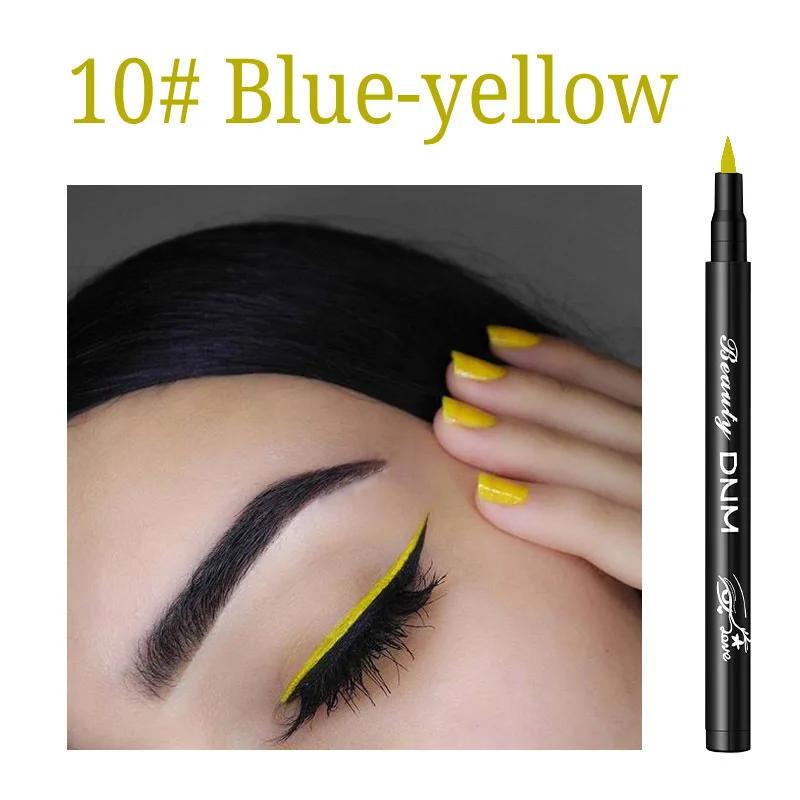 12-Color Matte Eyeliner Easy-To-Pigment Smooth Liquid Eyeliner Pen Non-Smudge Long-Lasting Fine Nib Liner Makeup Quick-Drying
