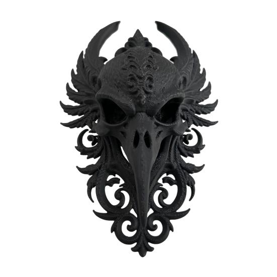 Yousheng Gothic Raven Skull Wall Decor Spooky Crow Skull Hanging Wall Sculpture Fake Animal Head Wall Art for Bedroom Living Room Halloween Decoration