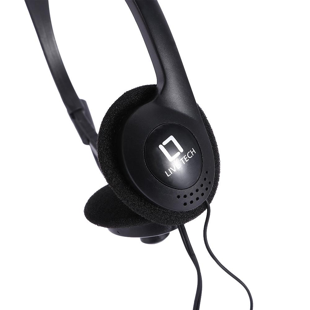 Adjustable Headband Noise Cancelling Earphone for Computer Laptop Stereo Headphones Wired Headset