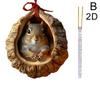 Animal Christmas Ornaments 2D Acrylic Forest Animal Ornaments Cute Christmas Tree Animal Pattern DIY Christmas Tree Decoration