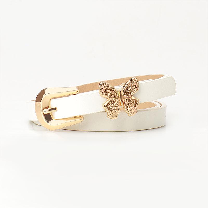 New Sweet Girl Style Belt Women's Fashion Belt Women's Cute Style Butterfly Decorative Versatile Dress Belt