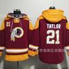 2026 Redskins Rugby Embroidered Fleece Hoodie 21 5 Team Sports Winter Warm Sweatshirt