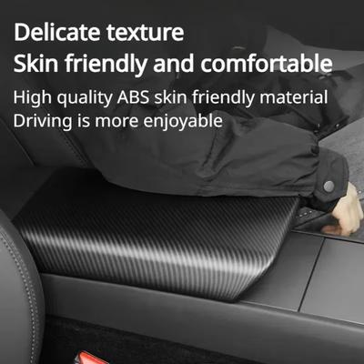 Per Tesla Model 3 Highland Model Y Juniper 2025 Accessori Coperchio Scatola Portaoggetti Poggiabraccio Fibra di Carbonio ABS Pannello Consolle Centrale Imbottitura