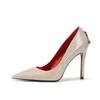 Neue rote Sohle Zepter High Heels Damen dünne Absätze spitz wasserdicht Tisch schwarz sexy königliche Schwester Stil Einzel Schuhe