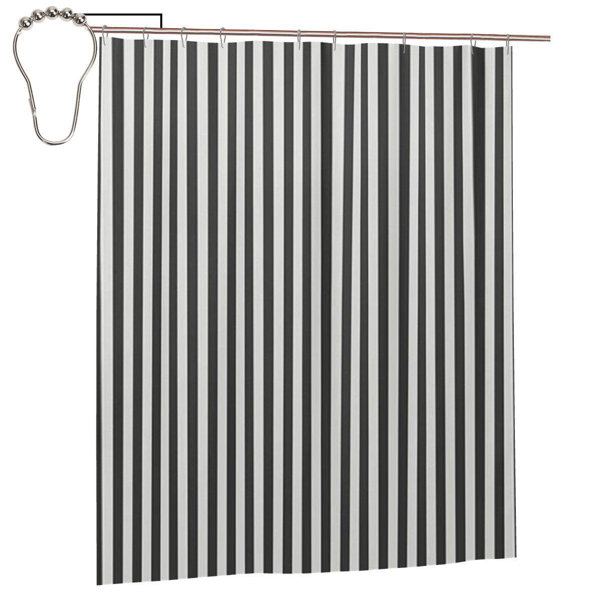 

Vertical And Horizontal Diagonal Stripe Design Pattern Shower Curtain Bathroom Polyester Waterproof Bath Curtains With Hooks W60H190(CM)-1 Pcs