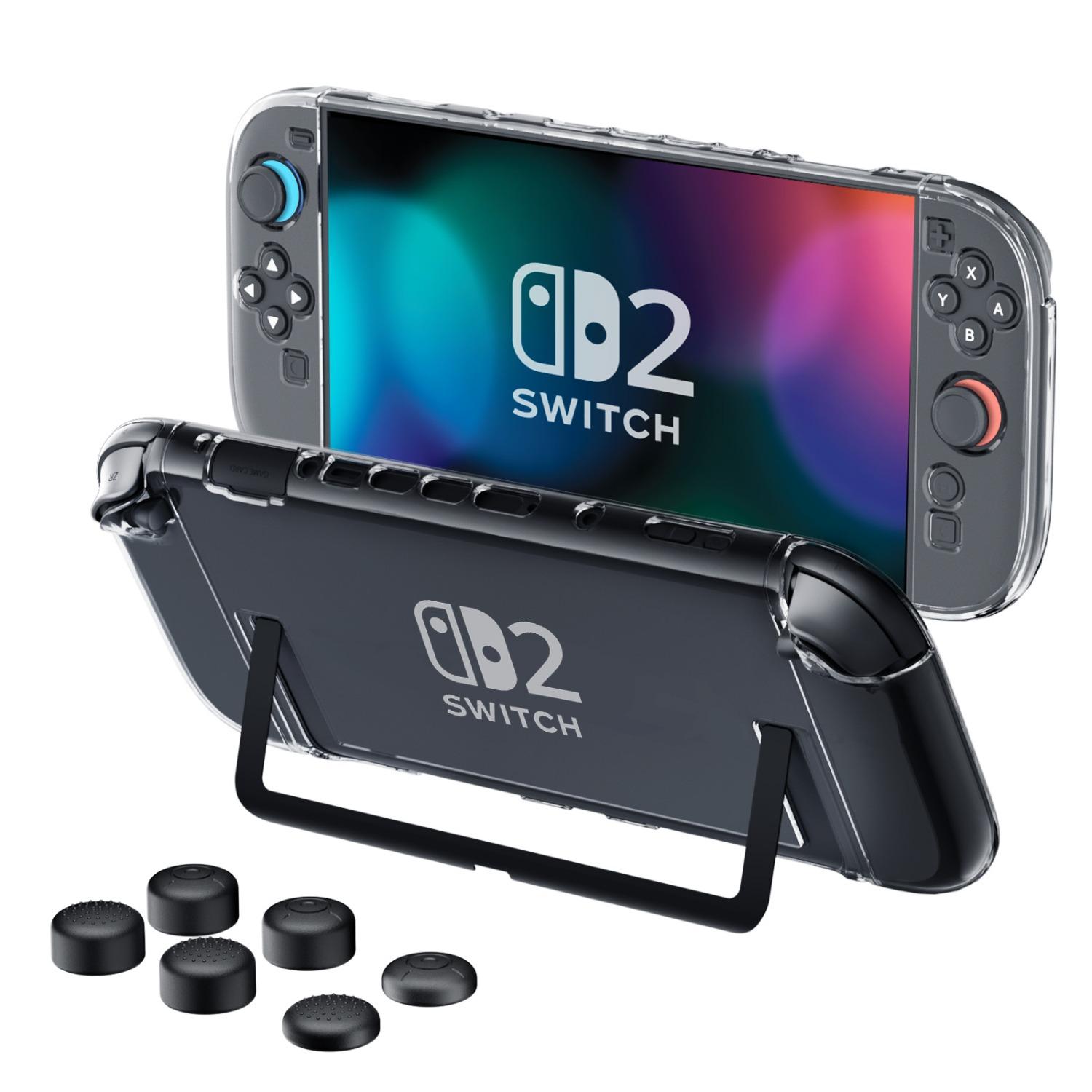

Bracket Hollow Protective Shell for Switch 2 Case,with Screen Protector and Thumb Grip-Shock Absorption and AntiScratch Dockable