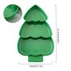 Multiple Compartment Serving Tray Christmas Design Efficient PP Plastic Food Safe Dishwasher Friendly Space Saving
