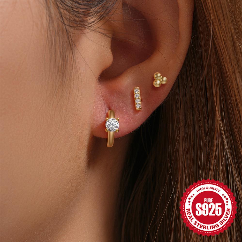 Triple Diamond Wear Earrings Earrings Earrings Set 3 Earrings Set