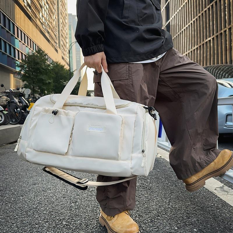 Simple Sports Outdoor Fitness Bags for Men and Women, Hand-held Luggage Bags, Large-capacity Multi-pocket Travel Bags for Play