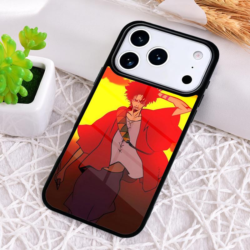 Anime Samurai Champloo soft Phone Case for iPhone 17 Air 16 15 11 12 14 13 Pro Max Shockproof Cover