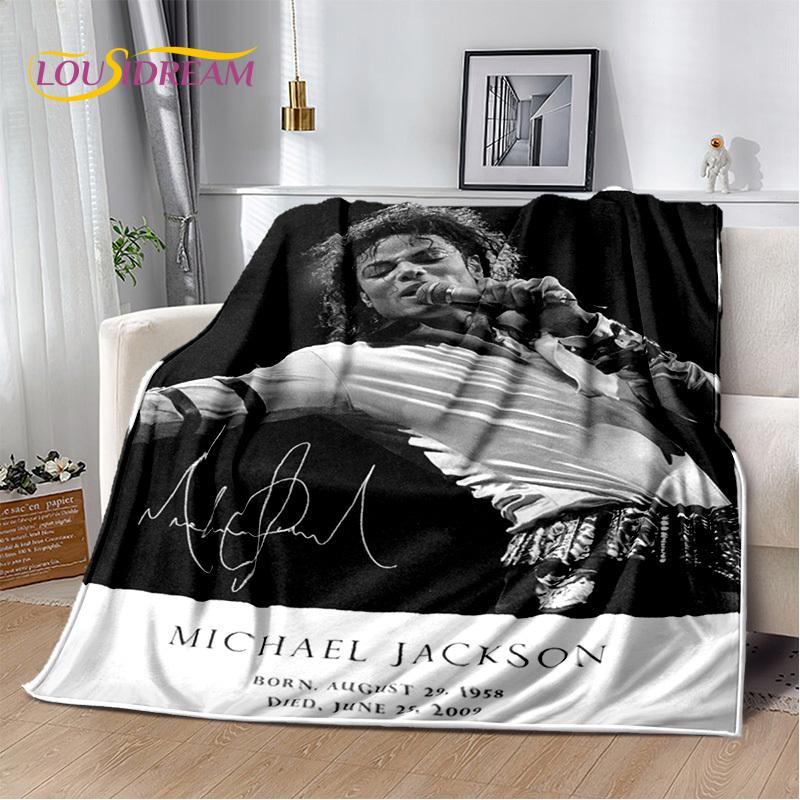 MJ Michael Jackson King of Pop 3D Soft Plush Blanket,Flannel Blanket Throw Blanket for Living Room Bedroom Bed Sofa Picnic Kids