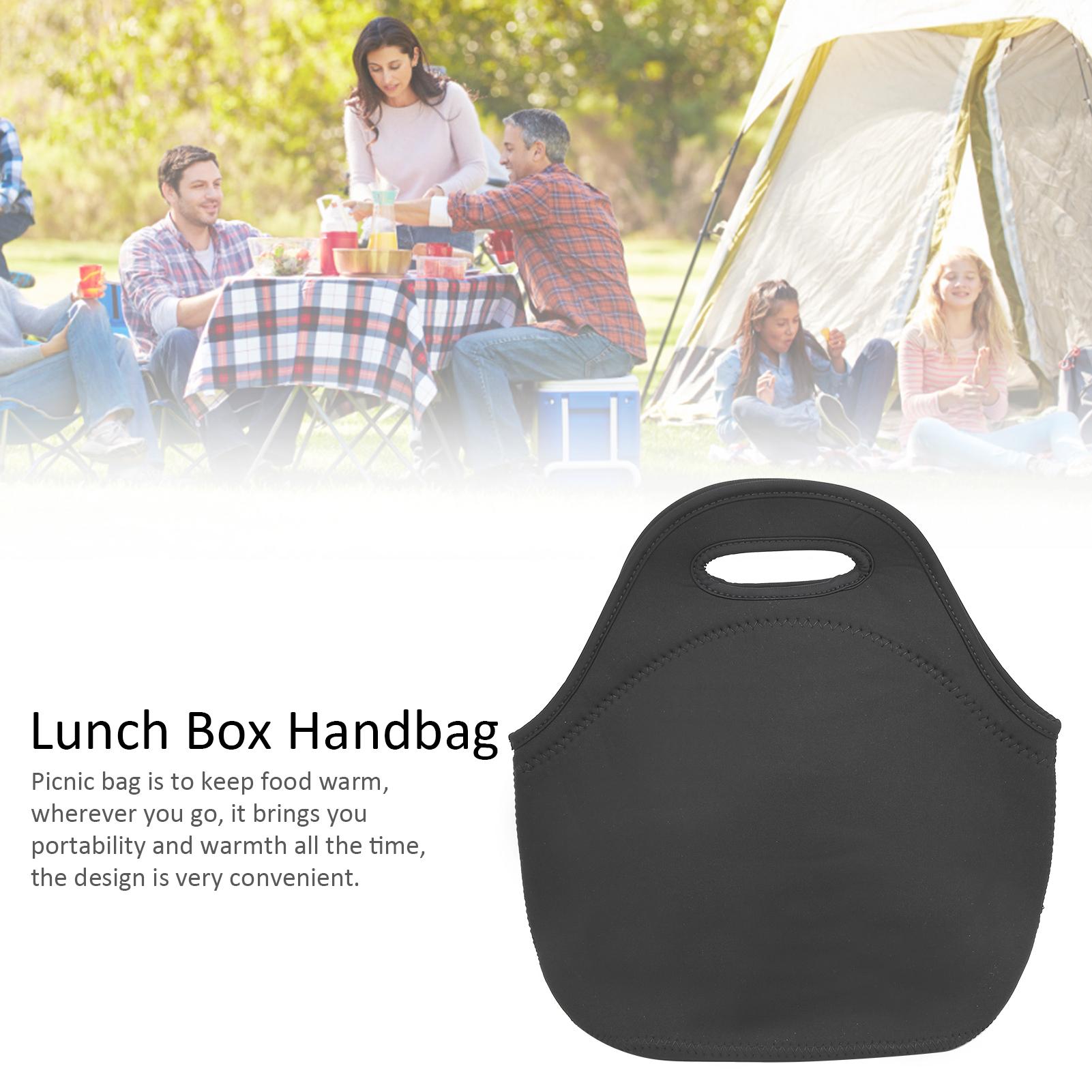 

Insulated Thermal Lunch Bag Waterproof Neoprene Lunch Box Handbag for Picnic Camping