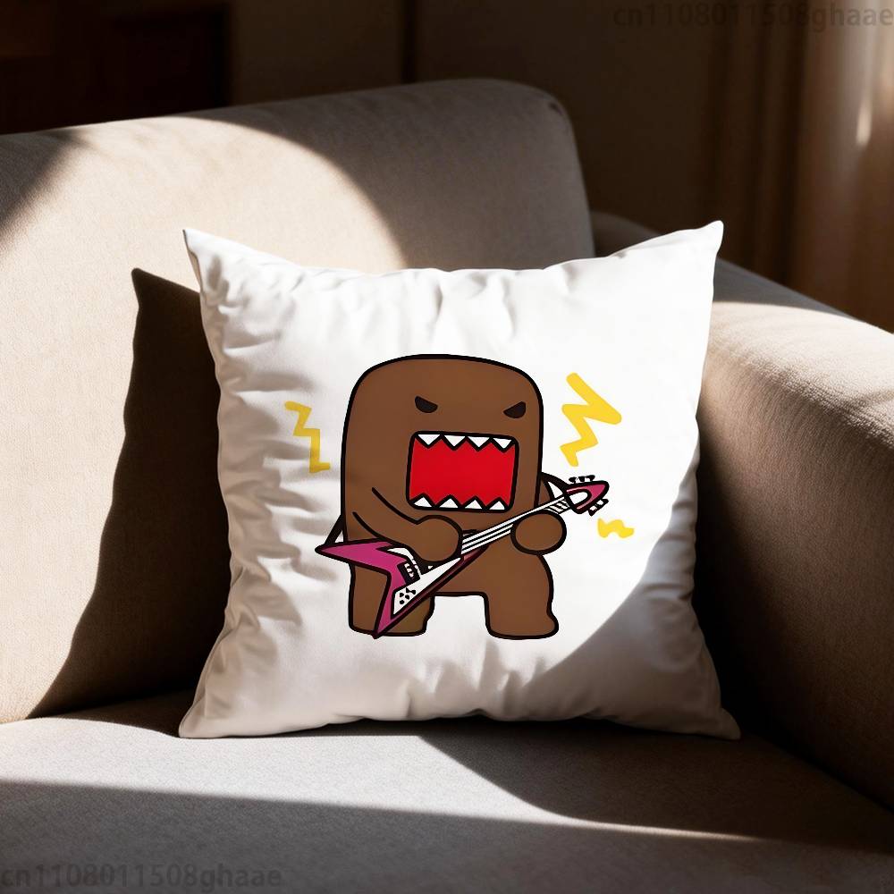 Cute Funny Domo Cartoon  Pillow Cover Living Room Sofa Cushion Cover Bedroom Room Bed Pillow Cover Home Decoration