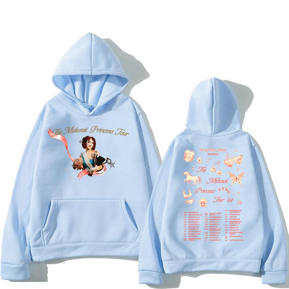 Unisex Streetwear The Midwest Princess Tour 2024 Chappell Roan Mikiny Pánské Oblečení Mikiny Podzimní Fleece Pohodlné Oblečení