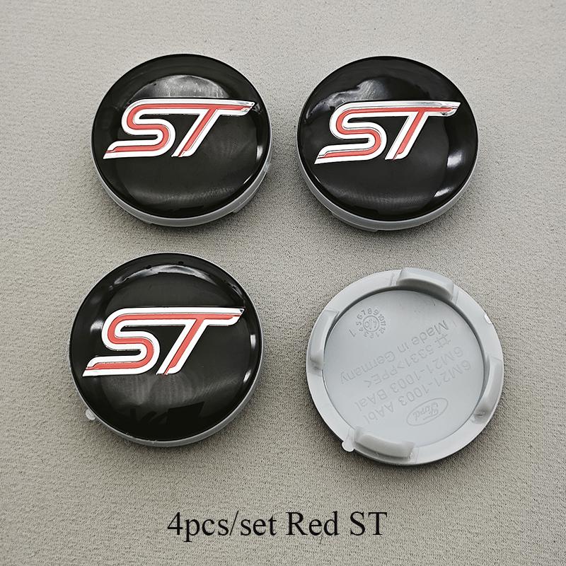4Pcs 54mm Car Wheel Center Hub Cap Rim Cover For Ford ST Fiesta Focus Edition Puma X KUGA Mondeo Ecosport Car Auto Accessories