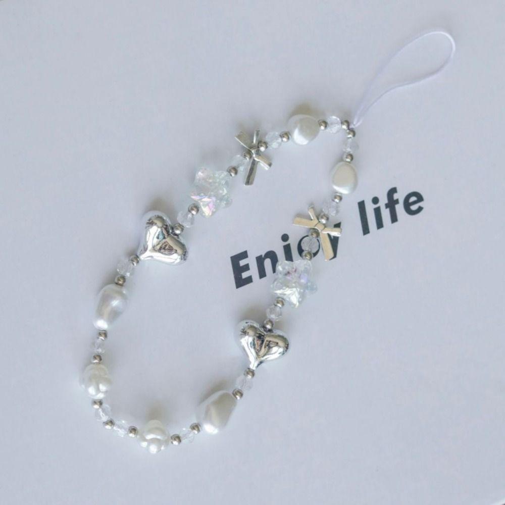 Resin Heart Mobile Phone Chain Anti-lost Y2K Mobile Phone Charms Bow Phone Case Pendant  DIY Decor