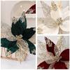 29cm Christmas Poinsettia Velvet Xmas Tree Ornaments Artificial Christmas Flower  Christmas Tree